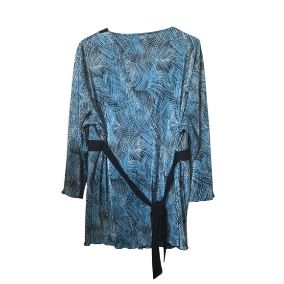 Only 9 Women's 3X Tie Back Y2K 3/4 Sleeve Crossover Front Pullover Blouse Top - Picture 5 of 5